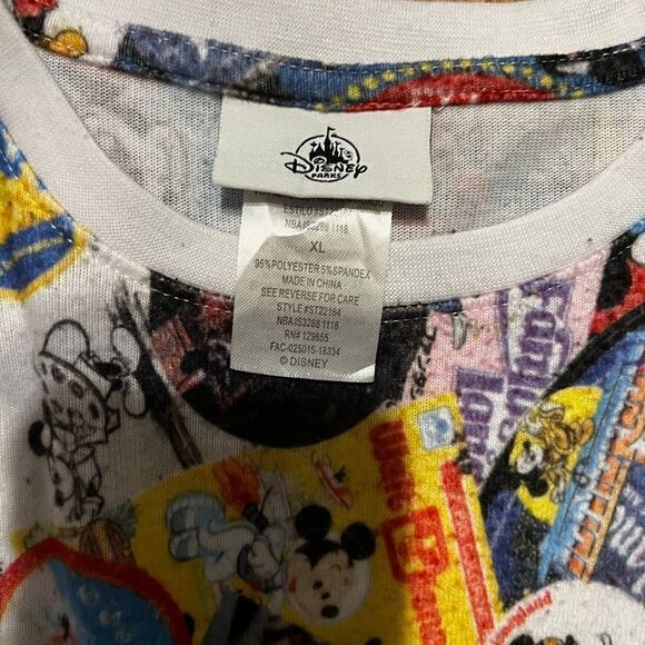 Disney Parks Collage Mickey Mouse Crewneck Kids XL - Picture 2 of 3